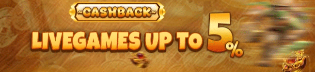 Bonus Cashback Turnover Live Games