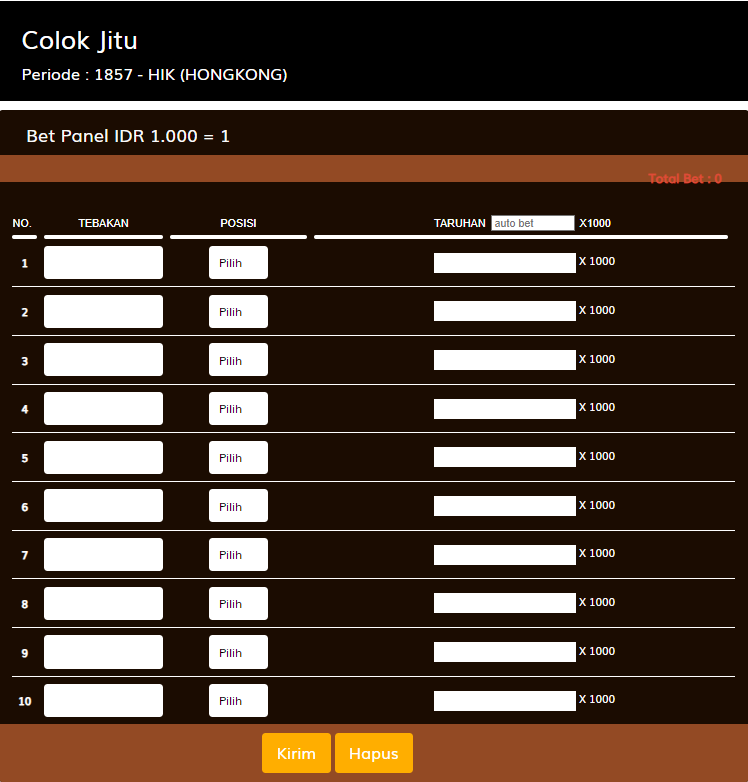 Gambar contoh COLOK JITU