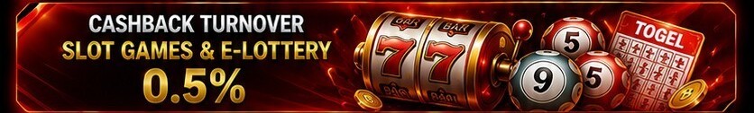 BONUS TURNOVER SLOT GAMES & E-LOTTERY 0.5%