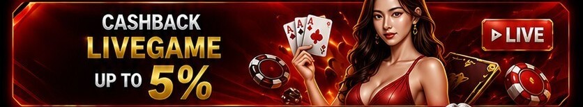 BONUS CASHBACK KEKALAHAN LIVE GAMES UP TO 5%