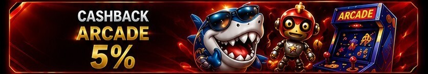 BONUS CASHBACK KEKALAHAN ARCADE 5%