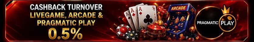 BONUS TURNOVER LIVE GAMES, PRAGMATIC PLAY & ARCADE 0.5%