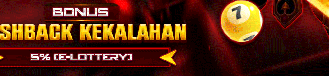 BONUS CASHBACK KEKALAHAN E-LOTTERY 5%