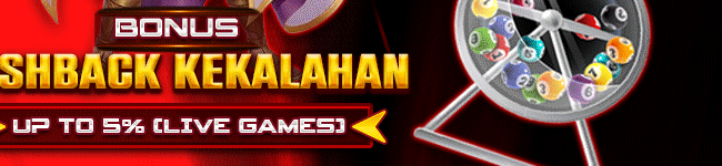 BONUS CASHBACK KEKALAHAN LIVE GAMES UP TO 5%