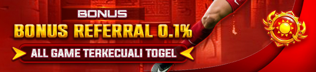 BONUS REFERRAL LIVE GAMES, PRAGMATIC PLAY, ARCADE, SLOT GAMES, E-LOTTERY & E-SPORT 0.1%