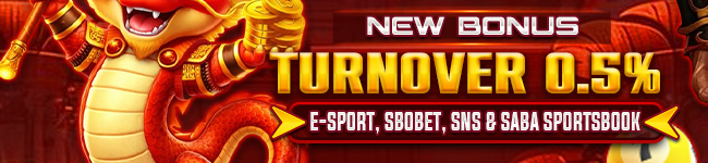BONUS TURNOVER SLOT E-SPORT & SBOBET 0.5%