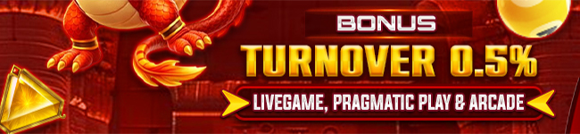 BONUS TURNOVER LIVE GAMES, PRAGMATIC PLAY & ARCADE 0.5%