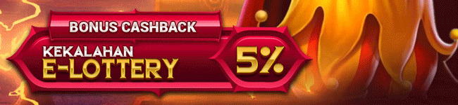 BONUS CASHBACK KEKALAHAN E-LOTTERY 5%